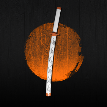 Rengoku Flame Katana Replica – 75 cm Anime Sword Prop for Cosplay & Display – Inspired by Demon Slayer – Lightweight Decorative Weapon for Roleplay, Collectors & Anime Enthusiasts