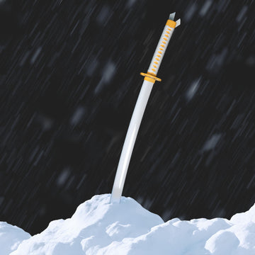Zenitsu Thunder Katana Replica – 75 cm Anime Sword Prop for Cosplay & Display – Inspired by Demon Slayer – Lightweight Decorative Weapon for Roleplay, Collectors & Anime Fans
