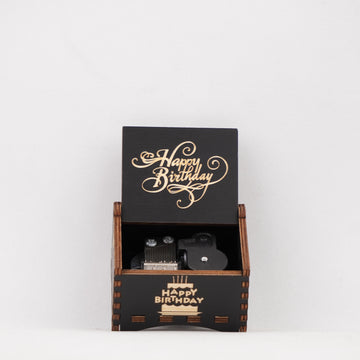 Happy Birthday Automatic Music Box – Wooden Hand-Crank Melody Toy
