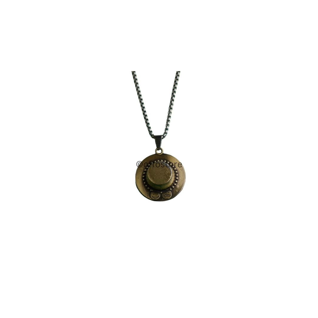 One Piece Anime Luffy Ace Hat Locket with Chain