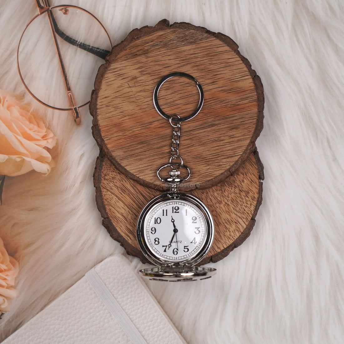 Naruto Anime Akatsuki Pocket Watch Keychain