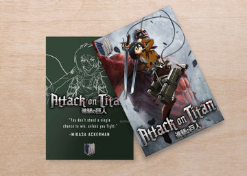 Anime: Attack On Titan Mikasa Velvet Finish A5 Notebook