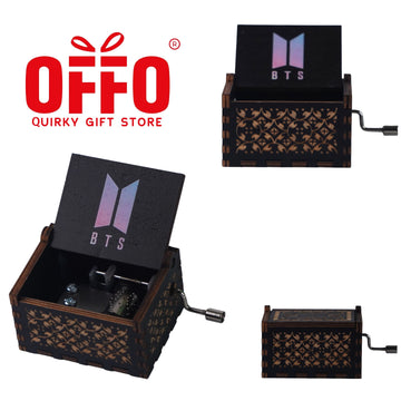 BTS Wooden Hand Cranked Music Box - Magic Shop