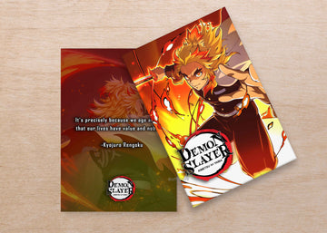 Anime: Demon Slayer Rengoku Velvet Finish A5 Notebook