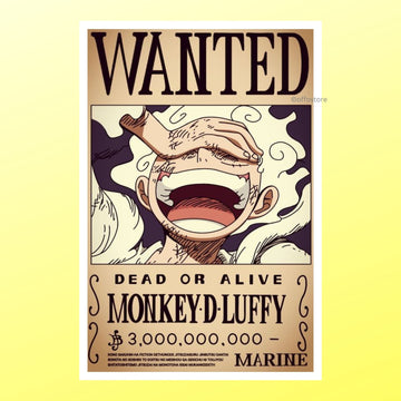 One Piece Anime Luffy Wanted Wall Poster