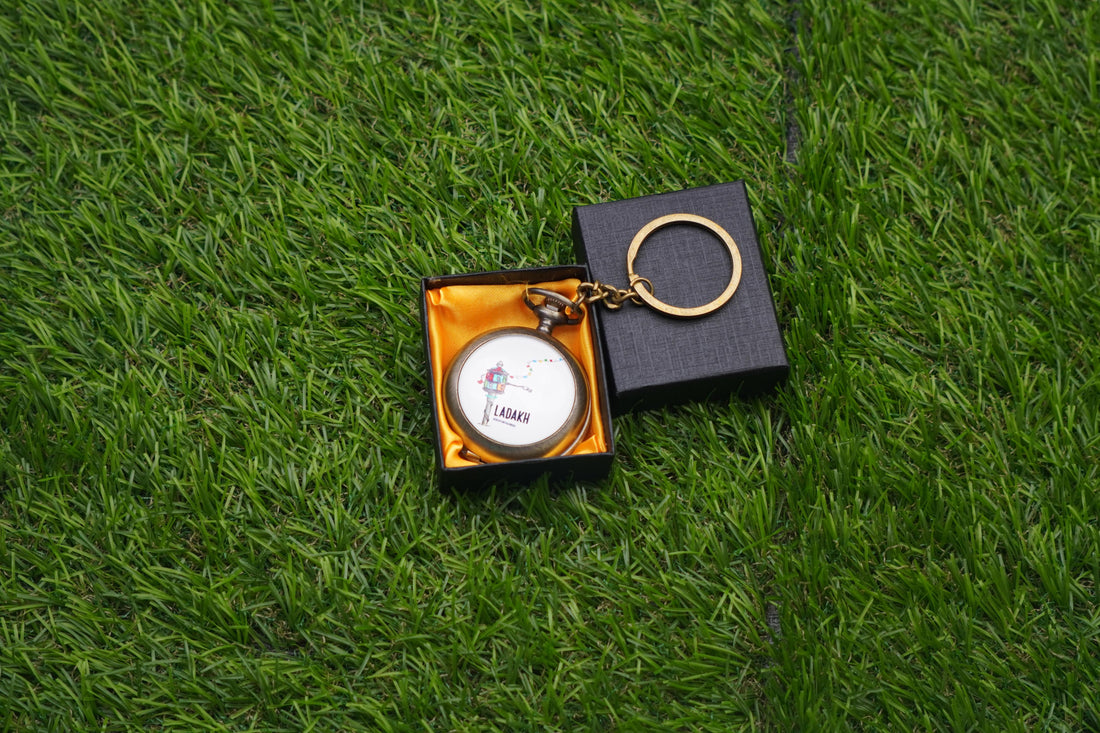 Ladakh Antique Pocket Watch Keychain - 5