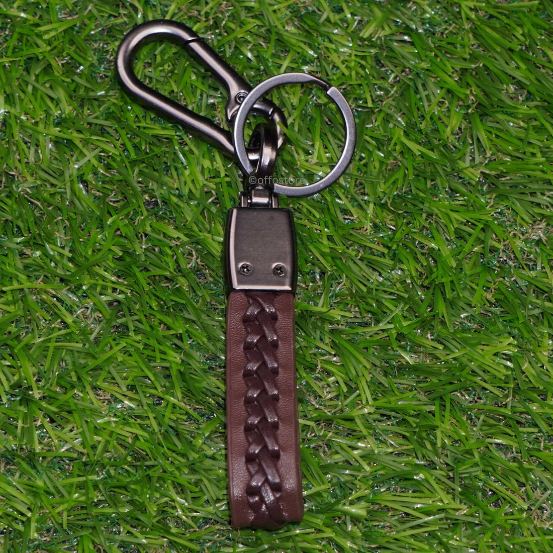 Mercedes Brown Benz Leather Keychain-1