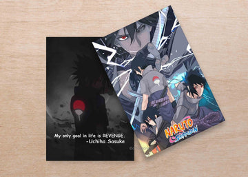 Anime:Naruto shippuden sasuke velvet finish A5 book