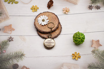 Groomsman Antique Analog Pocket Watch Vintage keychain
