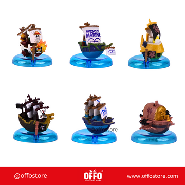 One Piece Pirate Ships Set of 6 Action Figures