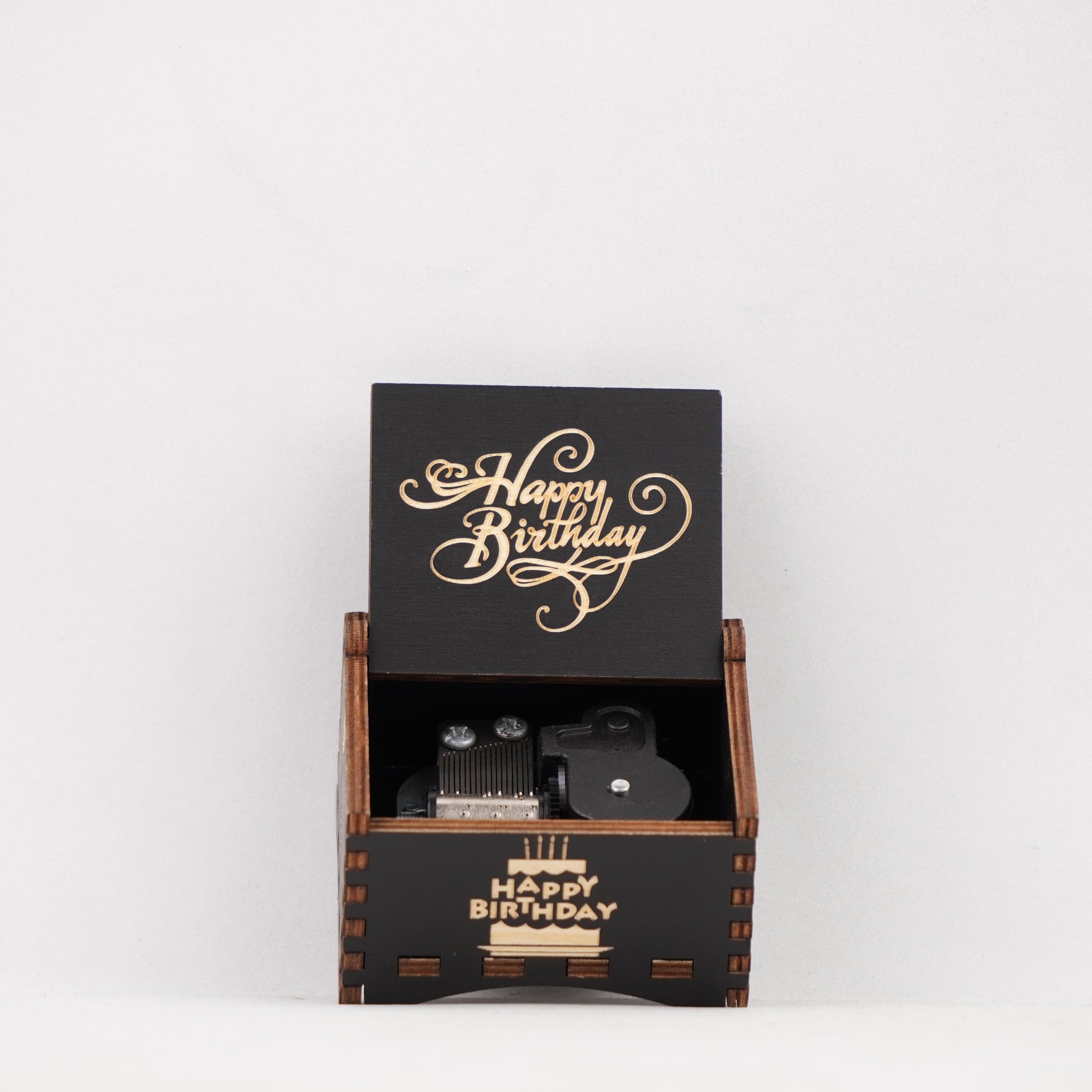 Happy Birthday Automatic Music Box – Wooden Hand-Crank Melody Toy