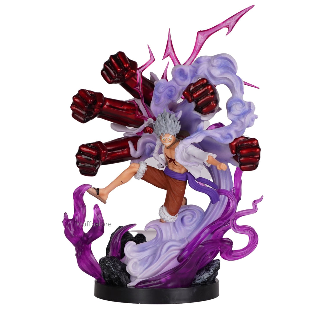 One Piece Anime Luffy Gear 5 Sun God Nika Action Figure