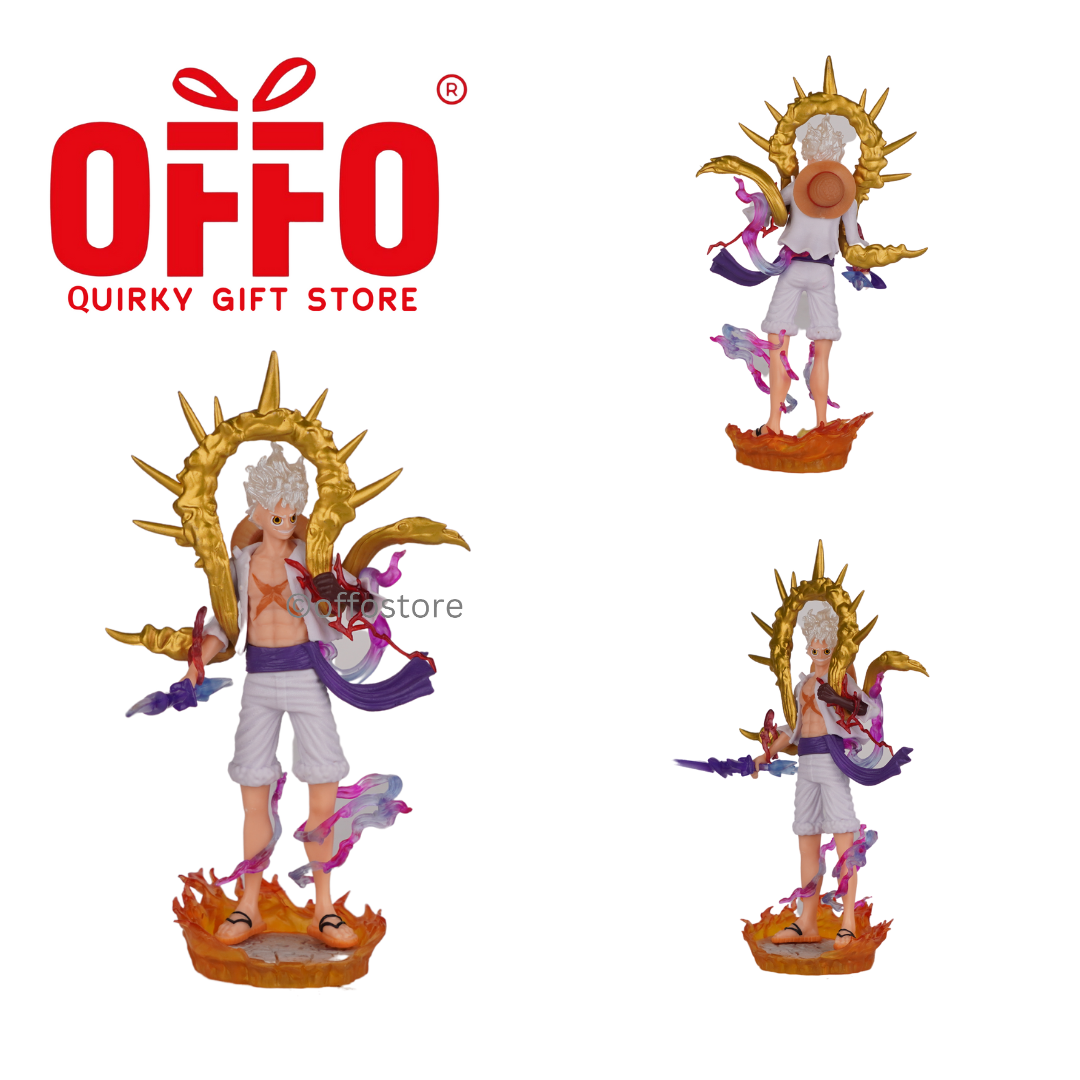 One Piece Anime Sun God Luffy Gear 5 Action Figure