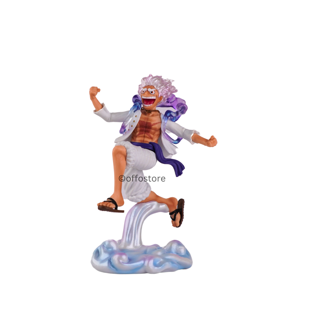 Anime One Piece Luffy Gear 5 Jumping Action Figure