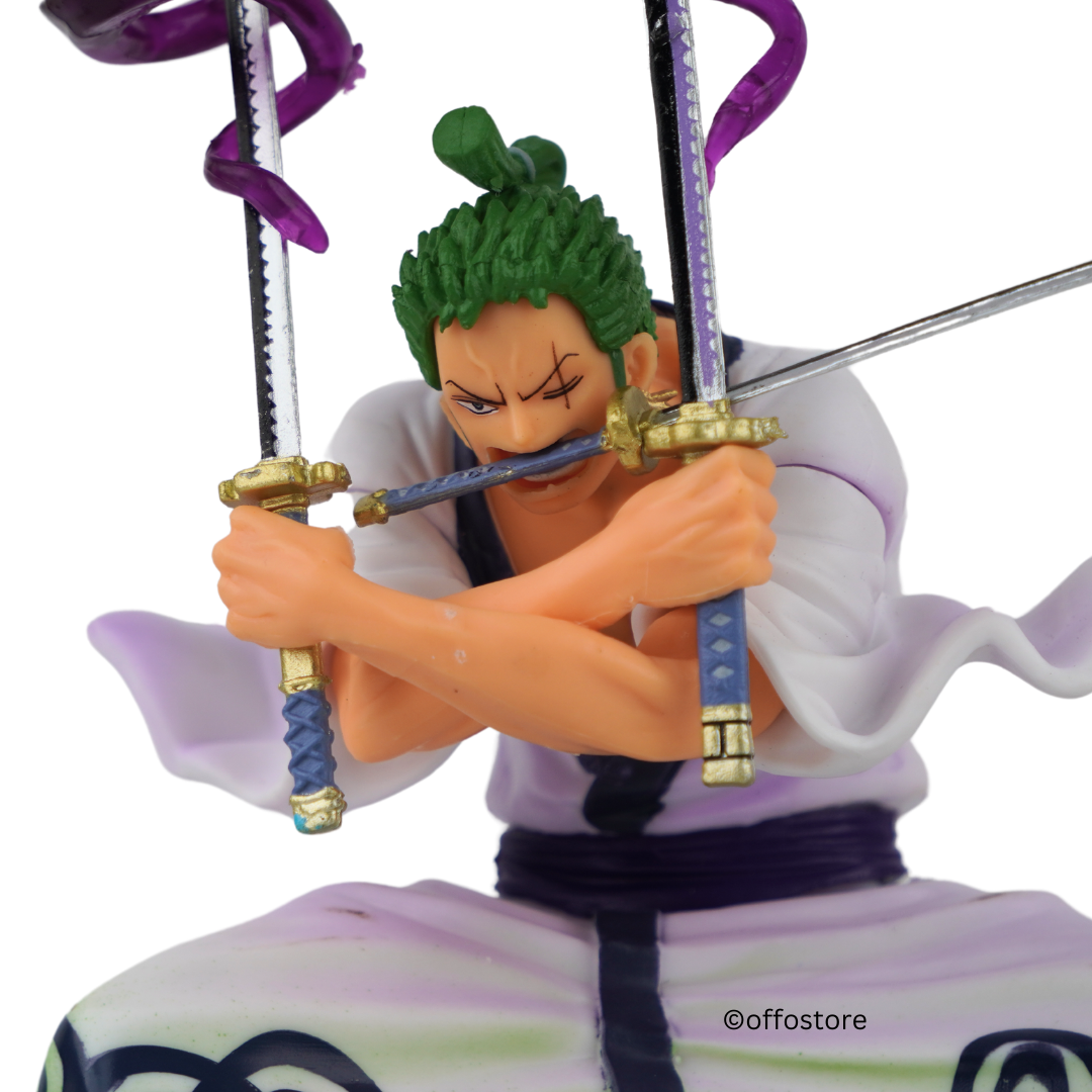 One Piece Anime Wano County 3 Sword Style Zoro Action Figure