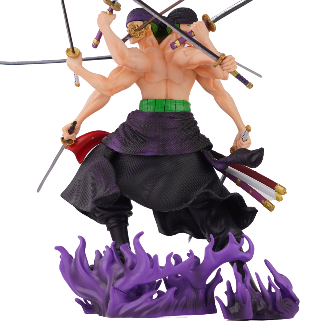 One Piece Anime Three Headed Roronoa Zoro Action Figure