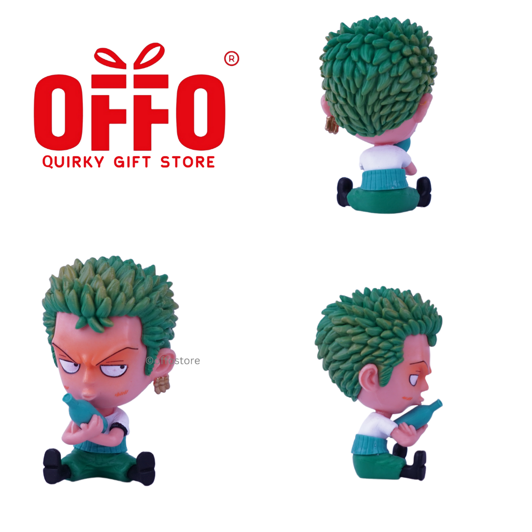 One Piece Zoro Sitting Miniature Action Figure