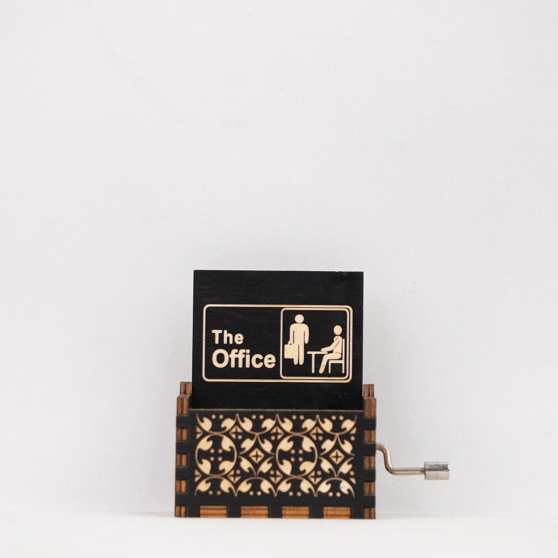 The Office Manual Music Box – Hand-Cranked Wooden Collectible with Theme Tune