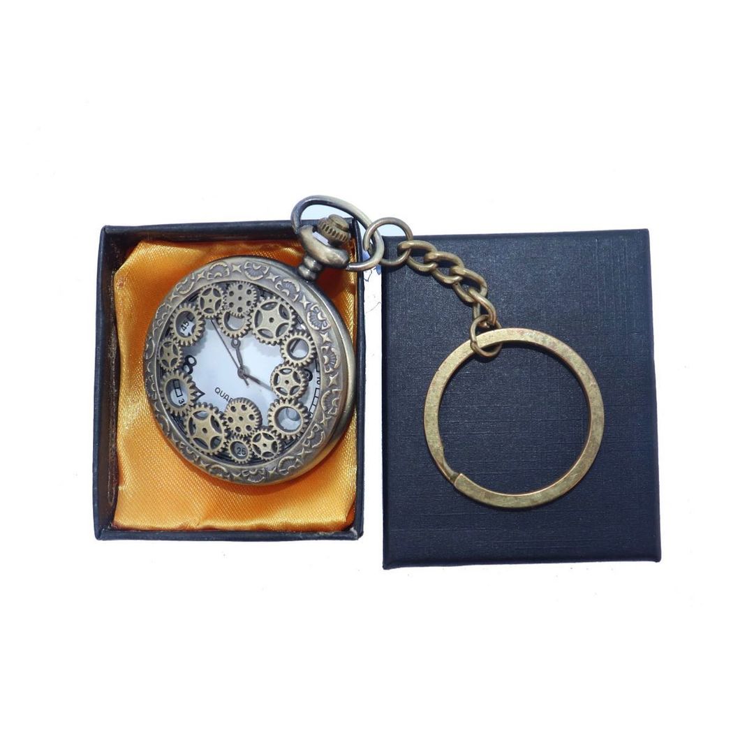 Chakra - Retro Antique Analog Pocket Watch Vintage Keychain