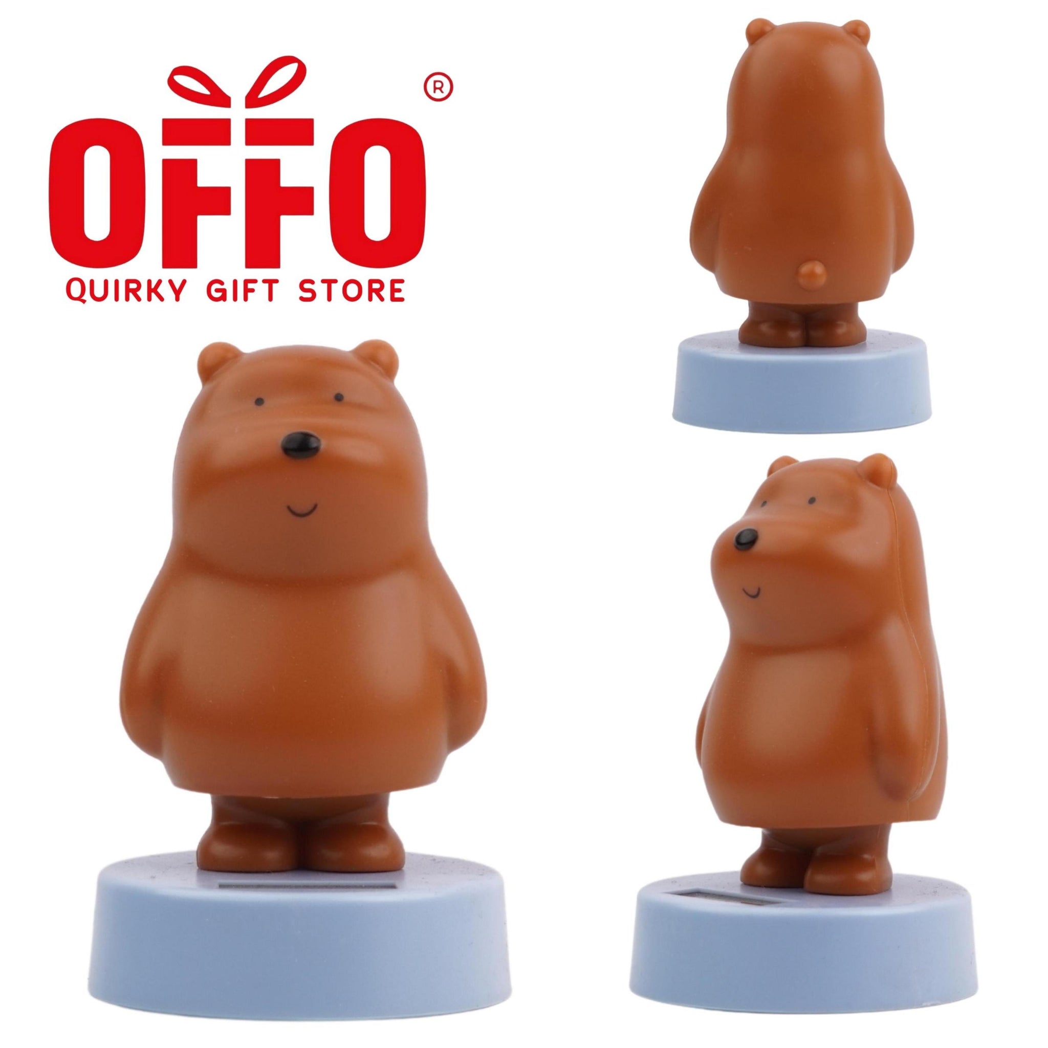 Solar Power Bear Bobblehead
