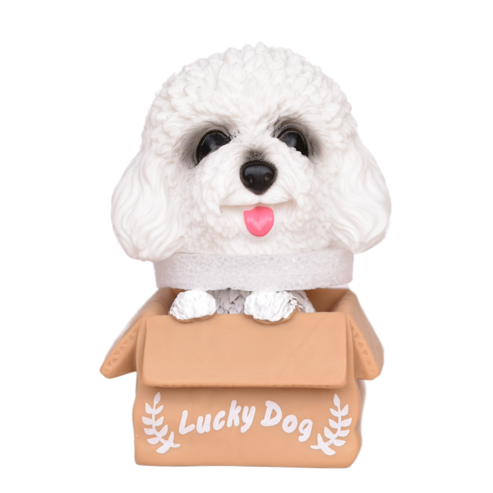 Fluffy Lucky Dog Bobblehead