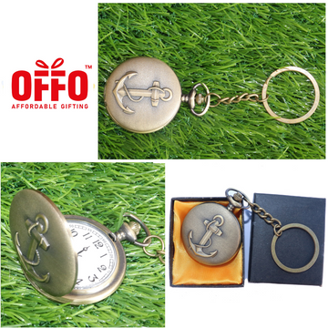 One Piece B Antique Analog Pocket Watch Vintage Keychain