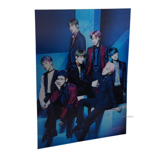 BTS Group Blue 3D Poster