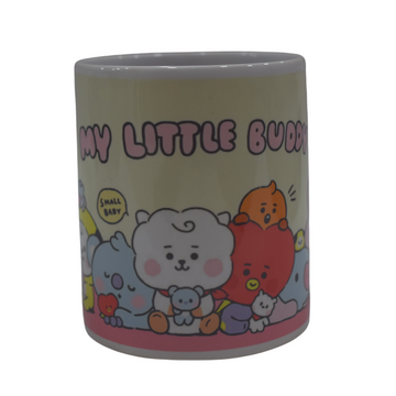 K-Pop: BTS My Little Buddy - White Ceramic Mug