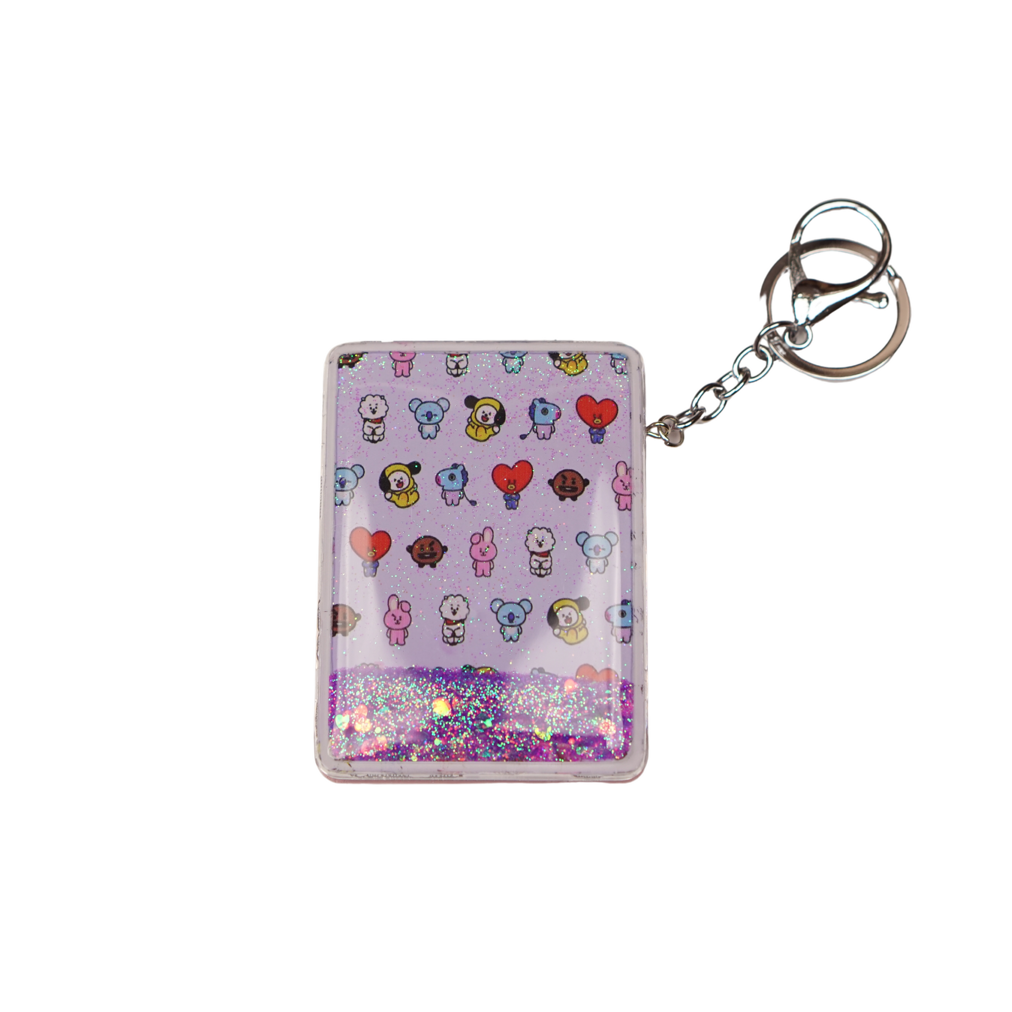 BTS BT21 Glitter G Cosmetic Mirror Keychain