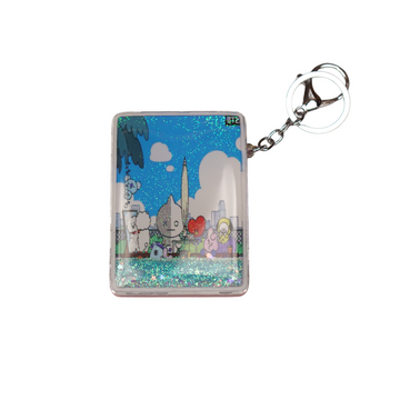 BTS BT21 Glitter J Cosmetic Mirror Keychain