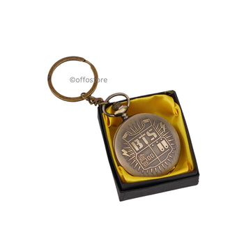 BTS Logo Pocket Watch Keychain