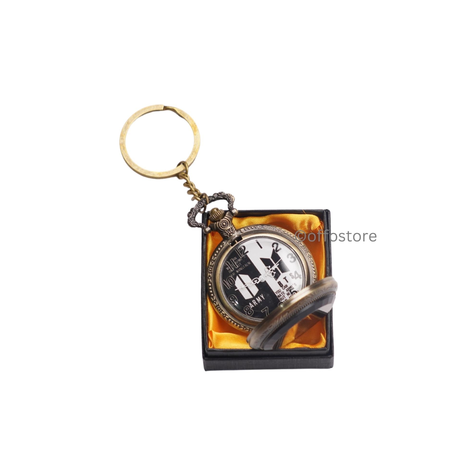 BTS LOGO Pocket Watch Keychain--2
