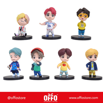 BTS Tiny Tans Figurines - Idol (Set of 7) [Size : 7-8 cm]