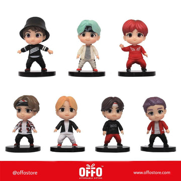 BTS Tiny Tans Figurines - Mic drop standing (Set of 7) [Size : 11-12 cm]