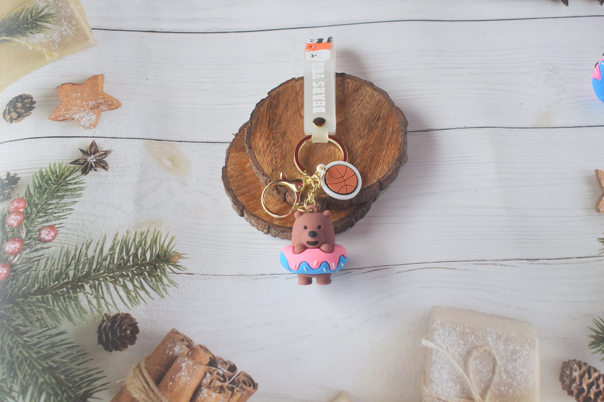 We Bare Bears Grizz Rubber Keychain