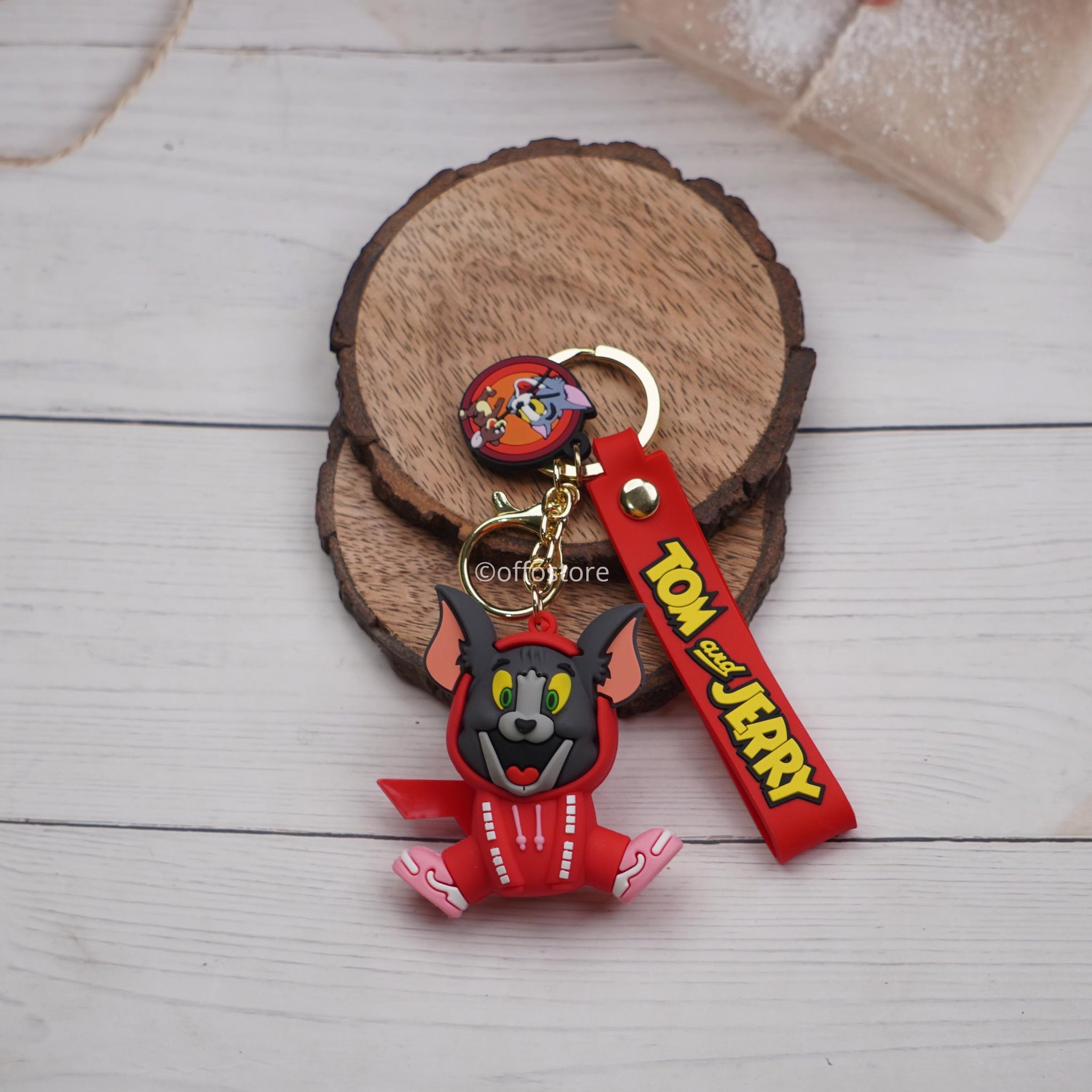 TOM Rubber red Keychain