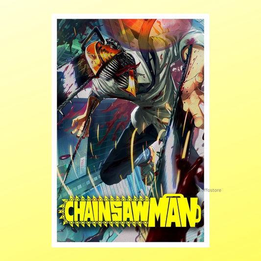 Chainsaw Man Anime Girls Power Character Matte Finish Poster Paper