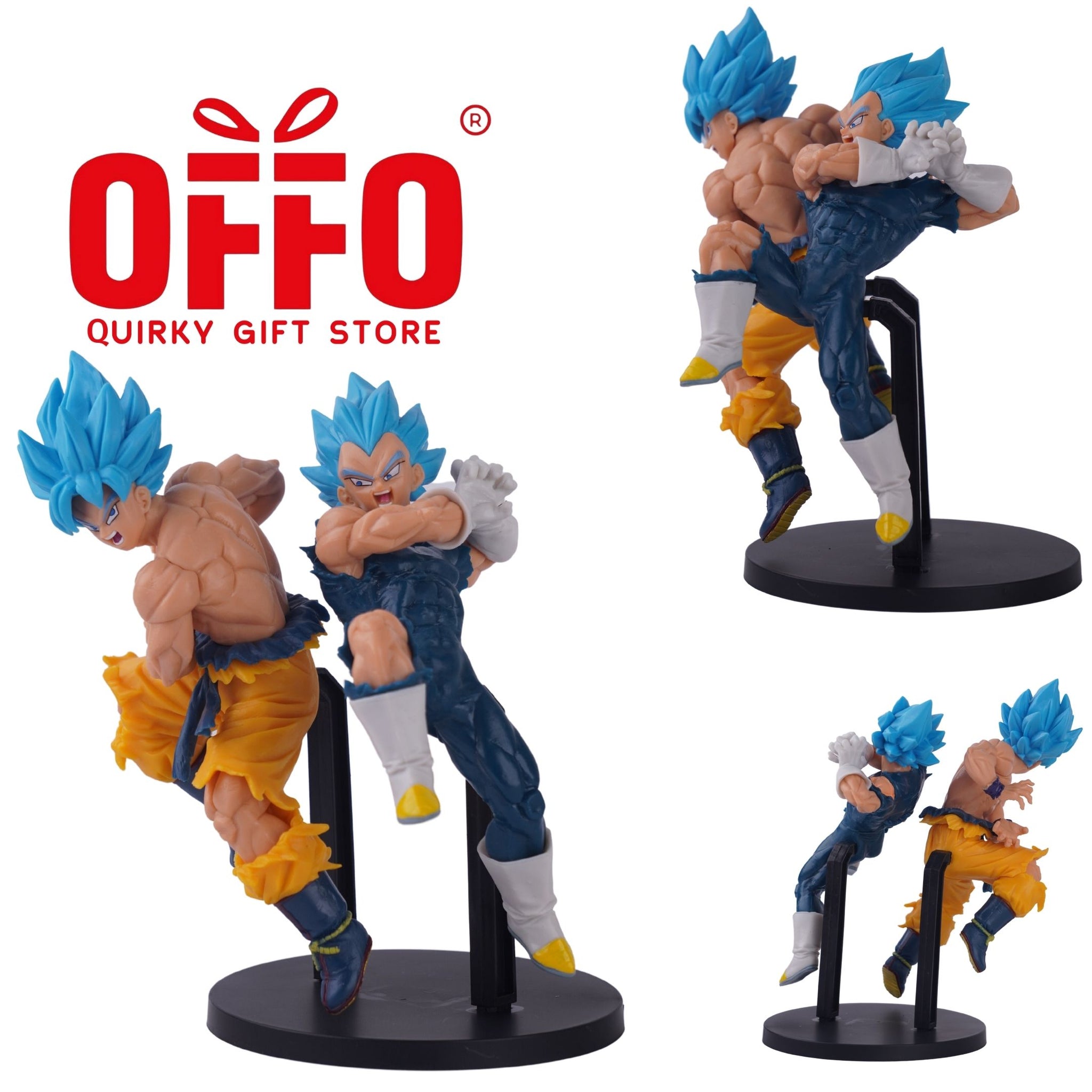 Dragon Ball Z Anime Goku And Vegeta Super Saiyan Blue Set Of 2 Action Figures