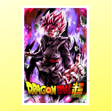 Dragonball Anime Black Rose Goku Wall Poster