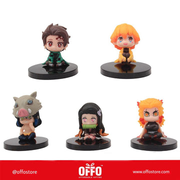 Demon Slayer Anime Chibbi Figures Set of 5 (B) [7-8 cm]