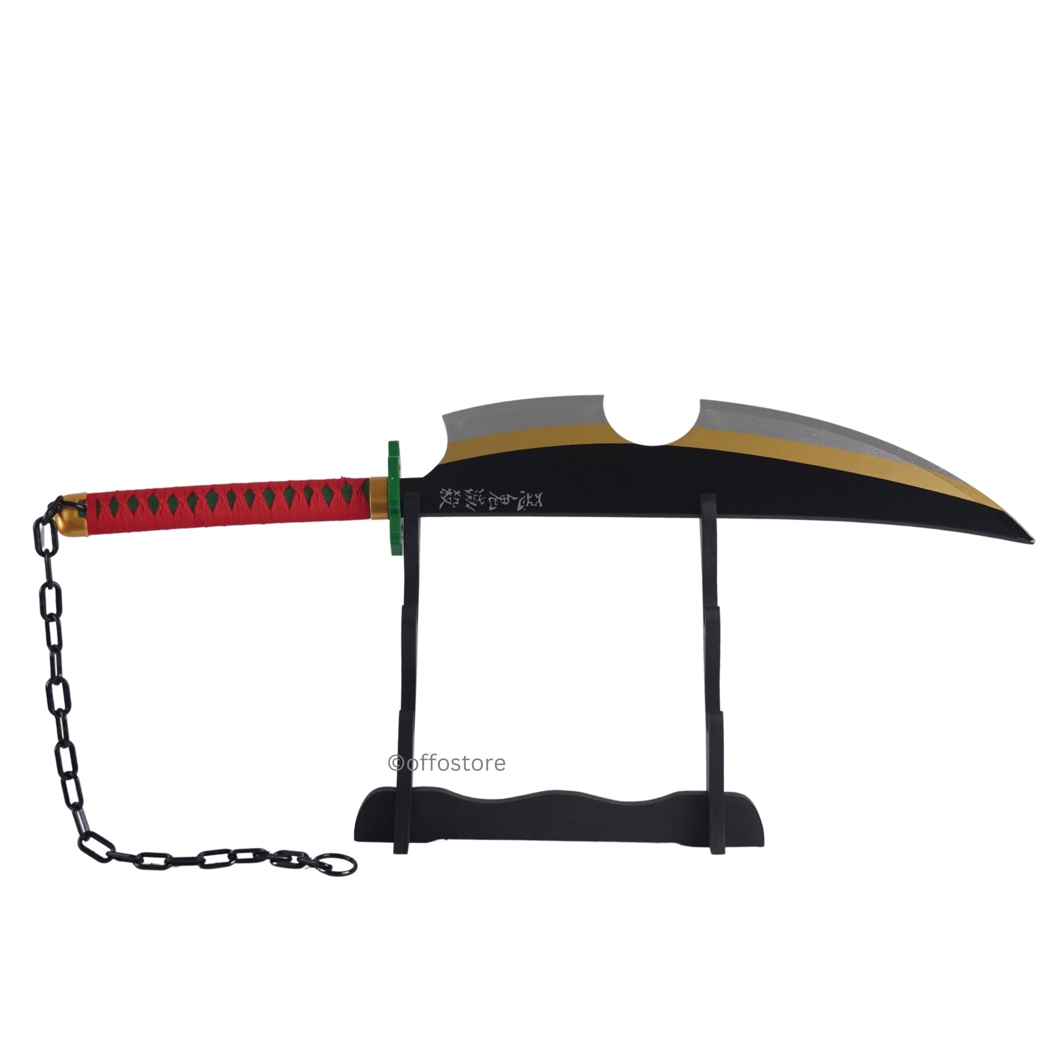 Demon Slayer Anime Tengen Uzui Wooden Life Size Practice Cleaver Witho