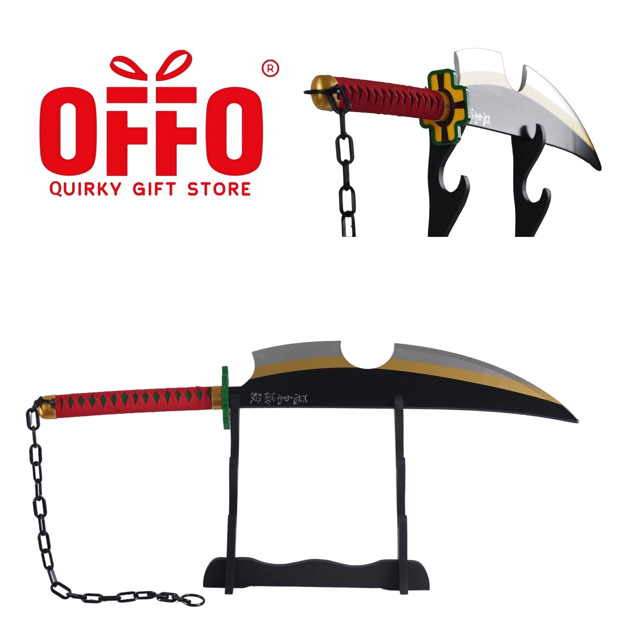 Demon Slayer Anime Tengen Uzui Wooden Life Size Practice Cleaver Without Stand [78cm]