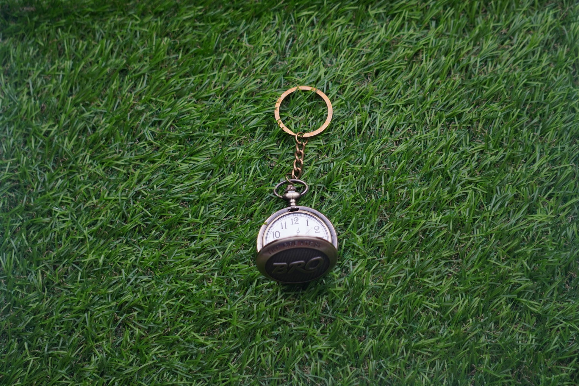 The Greatest Bro Pocket Watch Keychain