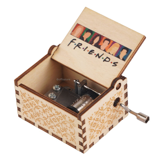 F.R.I.E.N.D.S Wooden Hand Cranked Engraved Music Box