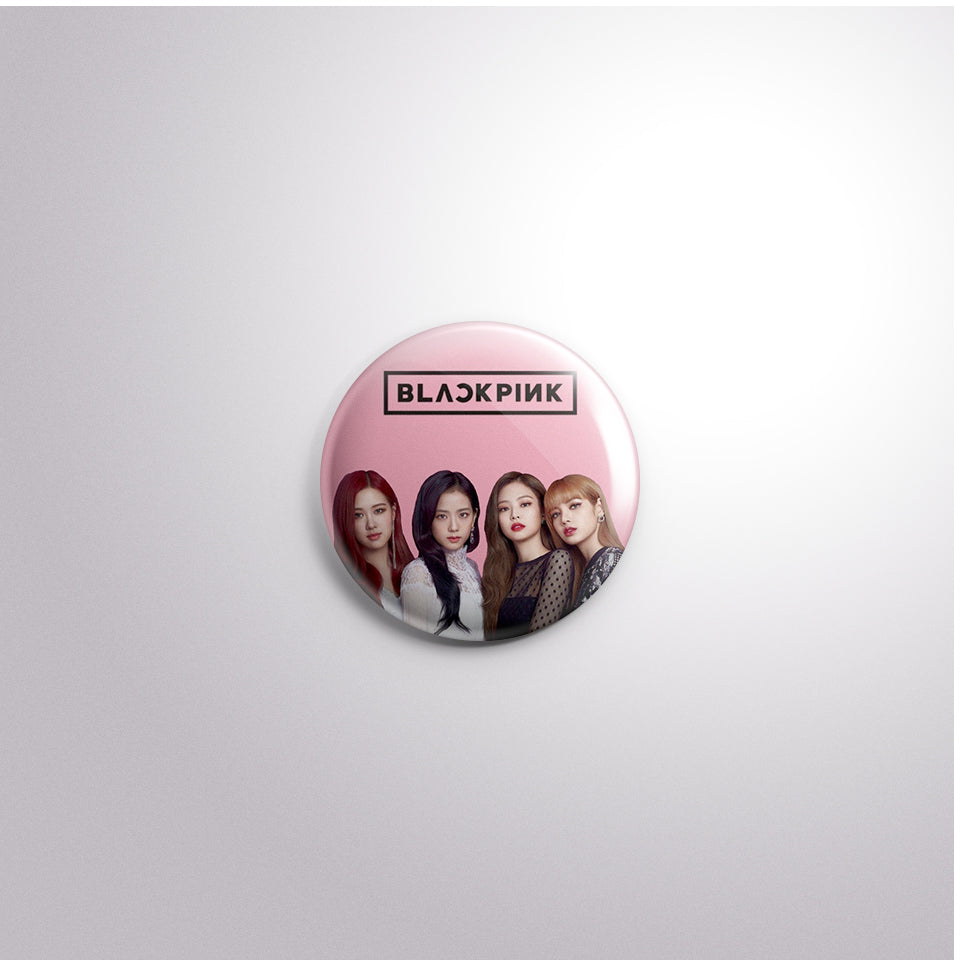 Black Pink Scratch-Proof Button Badge
