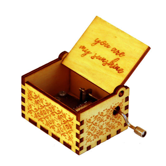 You Are My Sunshine-B Wooden Hand Cranked Engraved Music Box