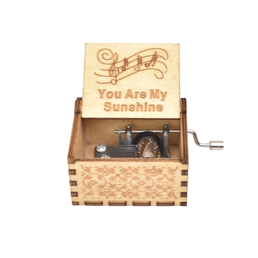 You Are My Sunshine C Wooden Hand Cranked Engraved Music Box