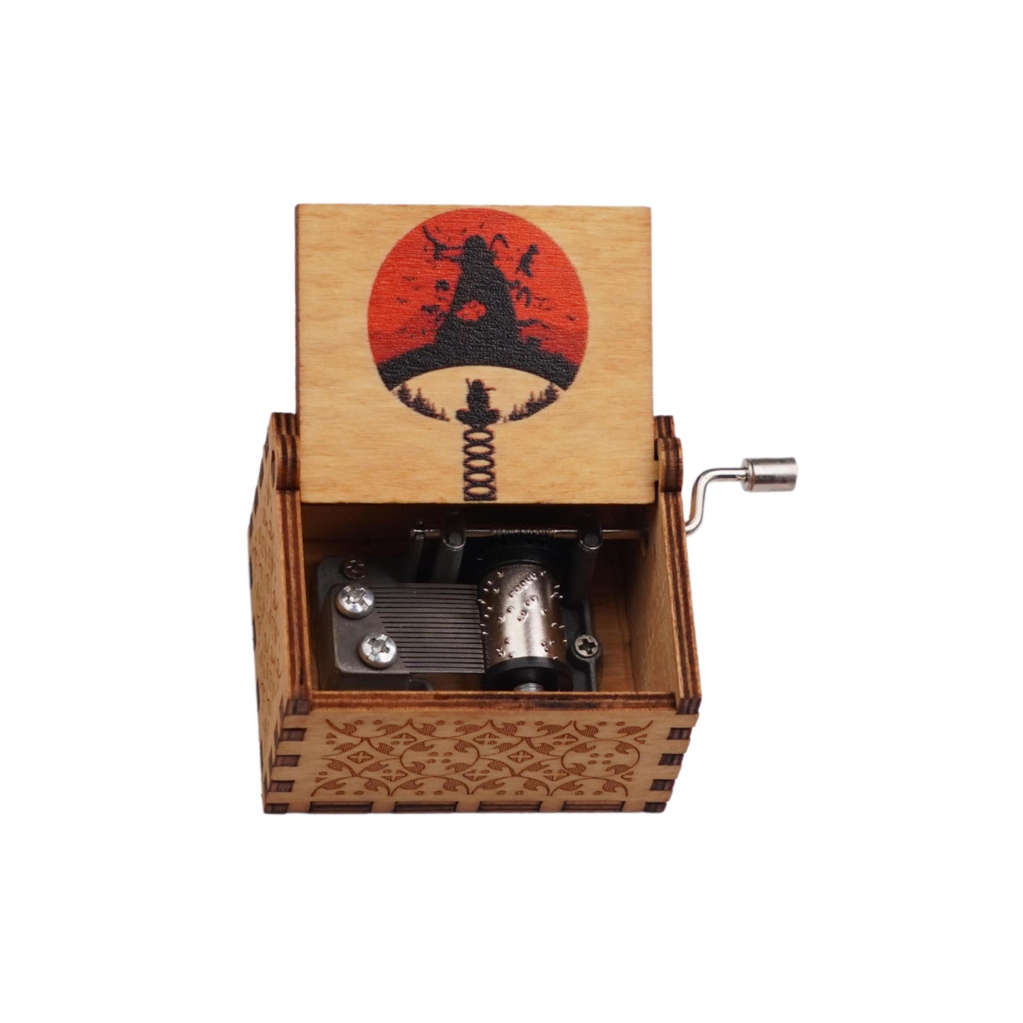 Anime: Naruto Shippuden Wooden Hand cranked Engraved Music Box