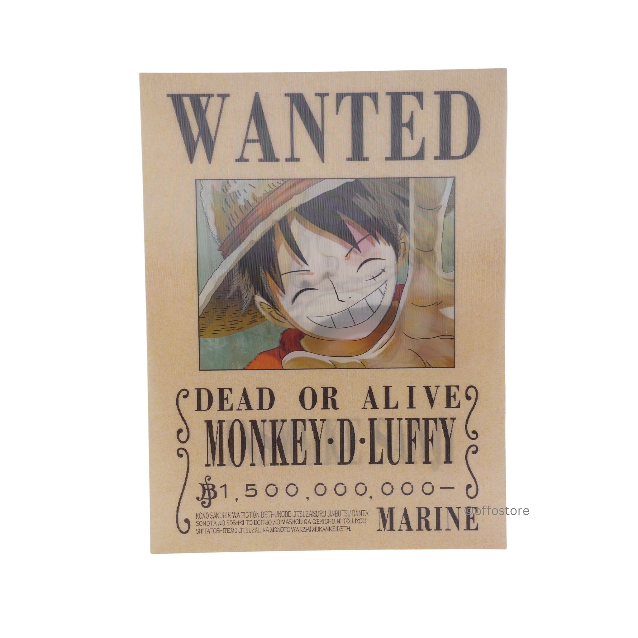 One Piece Anime Wanted 3D Poster