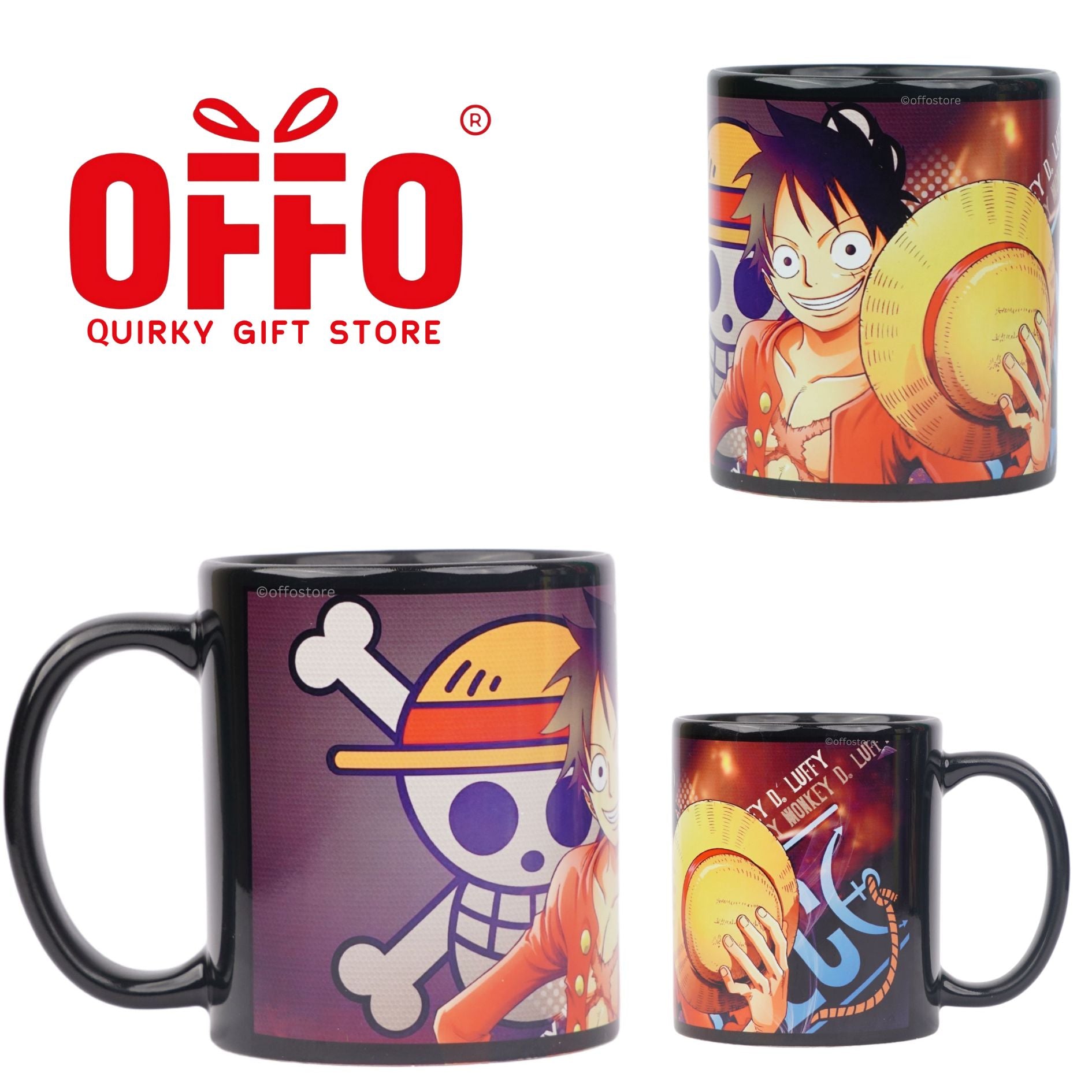 One Piece Monkey D Luffy - Black Ceramic Mug